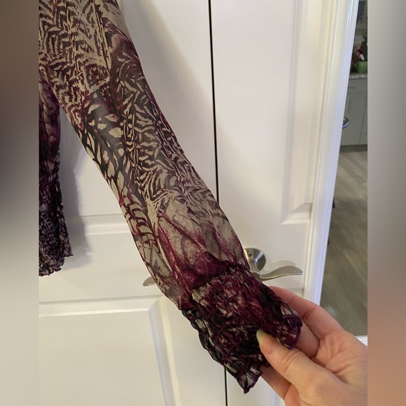 Women’s Long Sleeve Sexy Bohemian Blouse - Picture 3 of 6